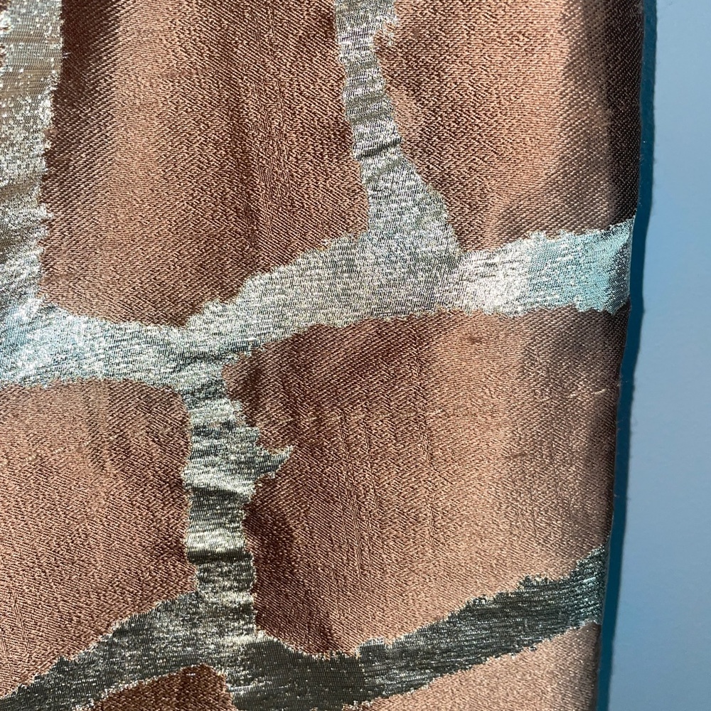 NWT St. John Couture Metallic Silk Lace Giraffe Print Belted A-line Skirt Size 6 - Picture 12 of 14